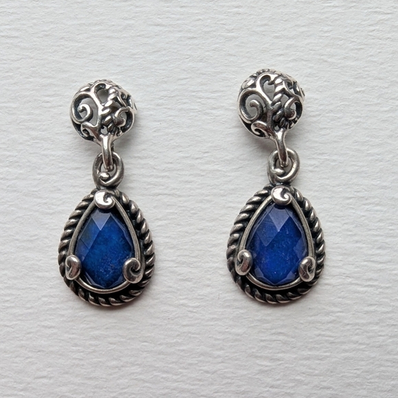 Novica Lapis Lazuli and Sterling Silver Earrings - Picture 2 of 6